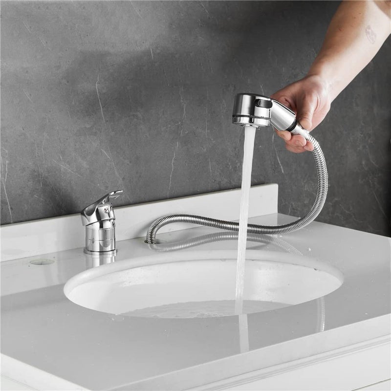 Weirun Salon Shampoo Bed Bowl Sink Basin Faucet or Backwash Unit,Shampoo Bowl Faucet with Hose and Shower Spray Head Wash Hair Sprayer,Chrome - Image 3